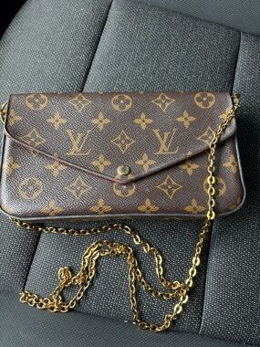 Louis Vuitton Brown Monogram Canvas Chain Crossbody